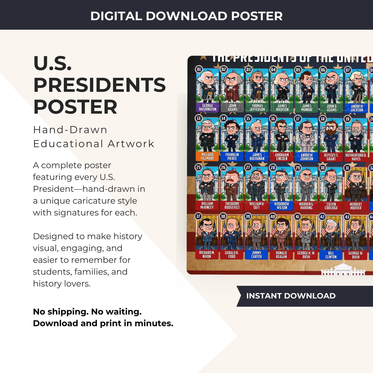 USA Presidential Poster - Digital Download