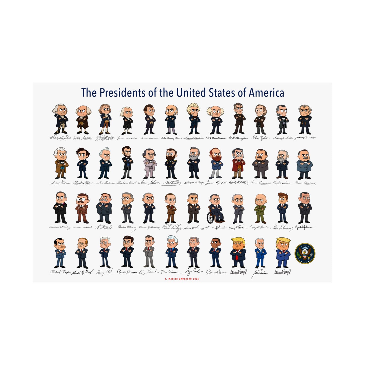 Retro Classics U.S. Presidents Poster