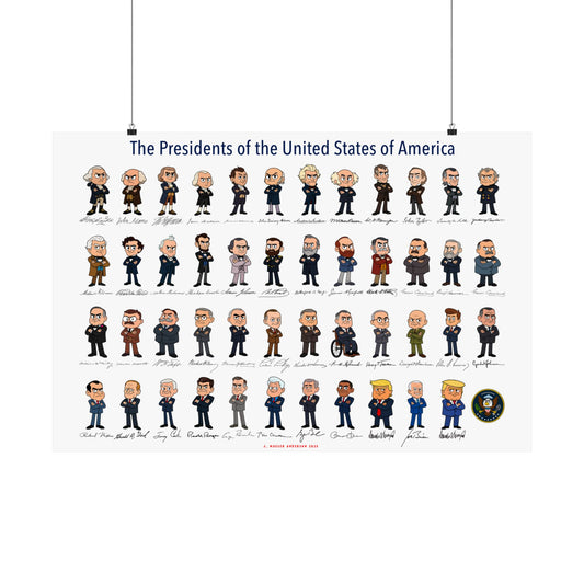 Retro Classics U.S. Presidents Poster