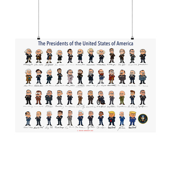 Retro Classics U.S. Presidents Poster